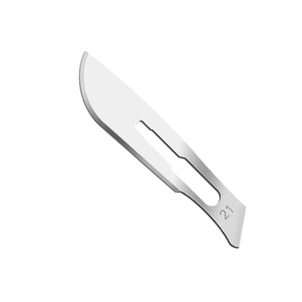 SURGICAL BLADES CARBON STEEL 100'S {size 21}