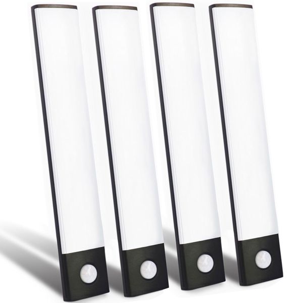 4 Pack Under Cabinet Lighting Wireless 3 Color Temps Motion Sensor Light