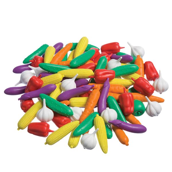 EDX Education Vegetable Counters 36pcs 6col w Tweezer