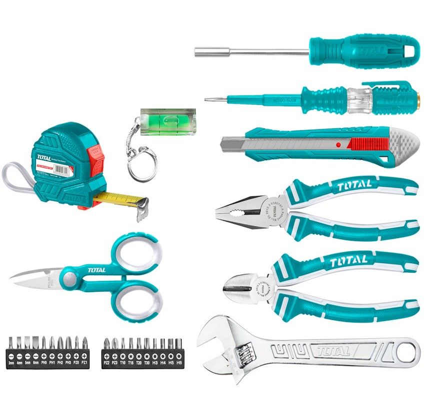 Total Tools 29 Piece Household Tool Set - Stackable Box