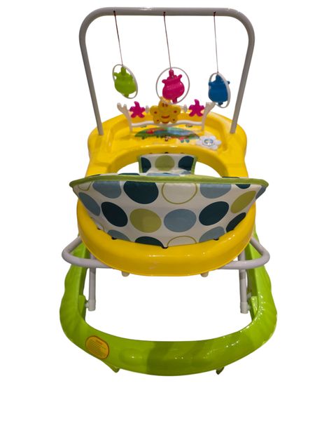 Babies-Up Baby Walker Simple Musical Baby Green and Yellow 6 Months and Up