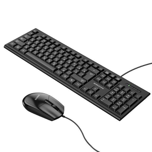 Borofone BG6 Wired USB Mouse Keyboard Set Office Home Desktop | Shop ...