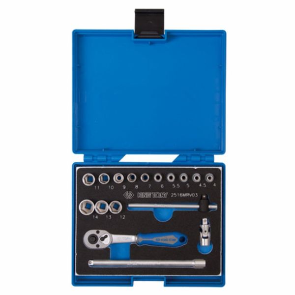 King Tony - 1/4" Socket Set In Eva Foam - 17 Piece