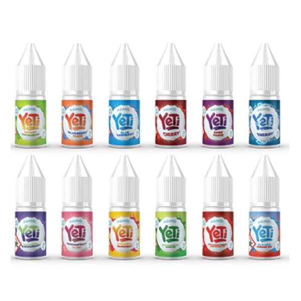 10ml Yeti Nic Salts Vape Juice - 50mg - 12 Flavours