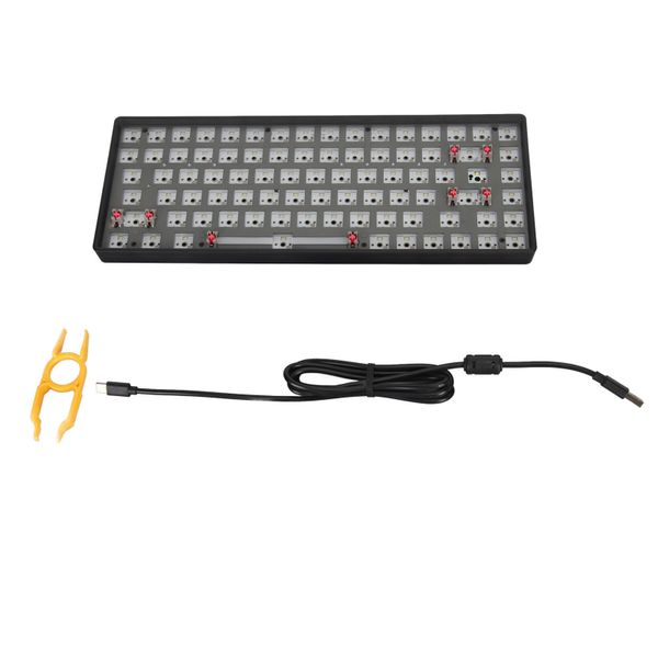 84 Key DIY Keyboard Wireless, Hot Swap, White
