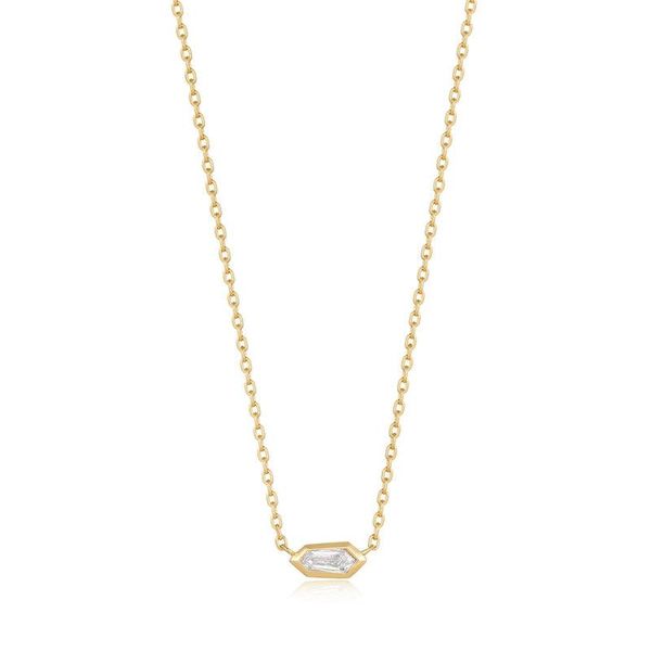 Ania Haie Sparkle Emblem Chain Necklace - Gold