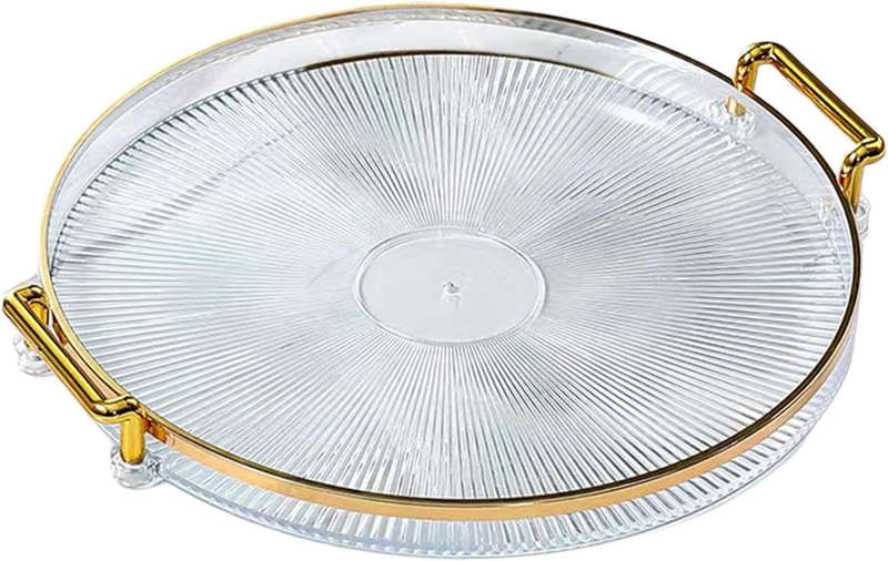 Crystal Clear Round Tray: Set of 2