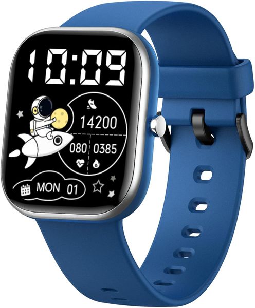 Smart Watch for Kids Fitness Tracker19 Sport Mode,IP68 Waterproof(Blue)