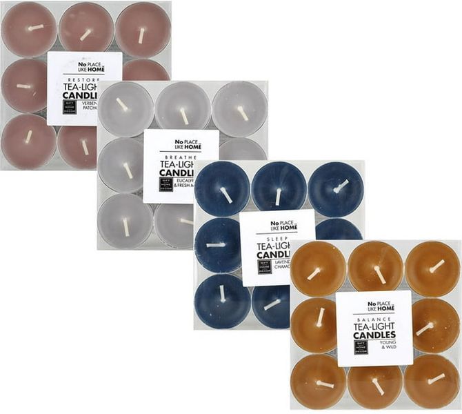 No Place Like Home - 9 Piece Scented Tea Light Candles x 2