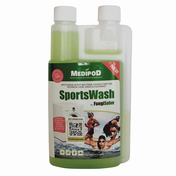 SportsWash Removes Odor by Decontamination of all Bacteria