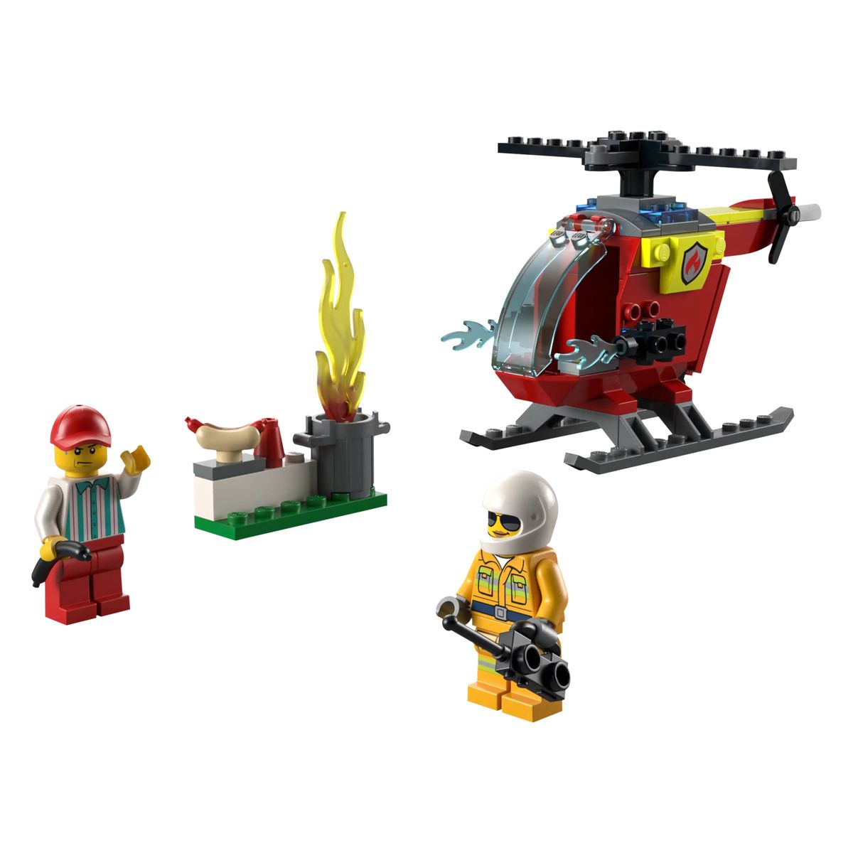 LEGO 60318 City Fire Helicopter Toy for Preschool Kids (Parallel Import ...