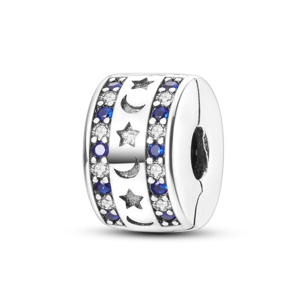 Stars and Moon Pattern Stopper Spacer For Charm Bracelet