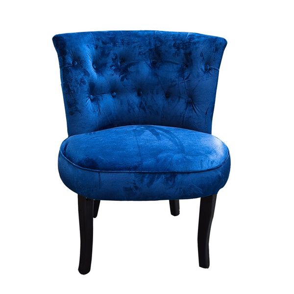 Luxurious Upholstered Velvet Armless Comfortable Side Chair - Red