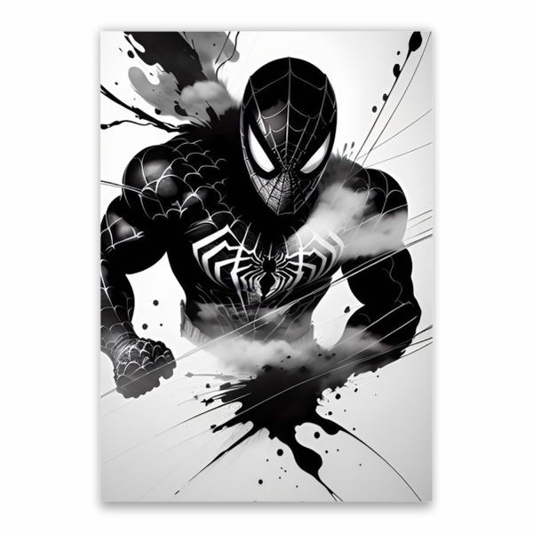 Spiderman Black And White Poster - A1