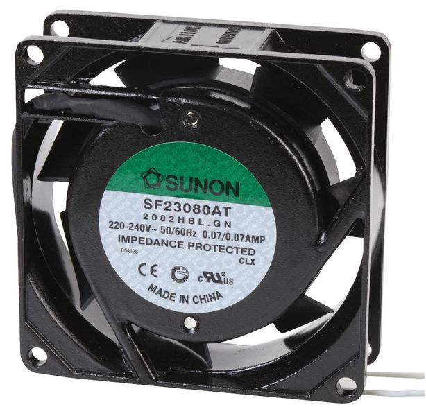 Sunon (SF23080AT/2082HBL.GN) AC Axial Fan, 220V to 240V, Square