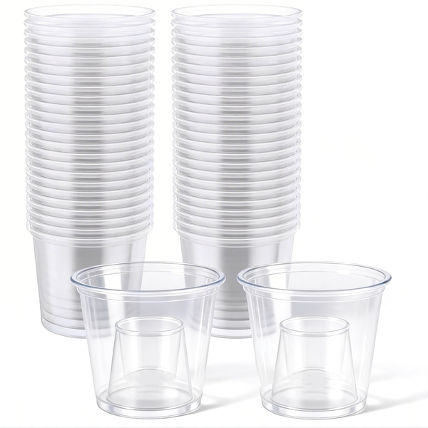 50 Pack 150ml Plastic Disposable Cups Jager Bomb Cups Party Supplies