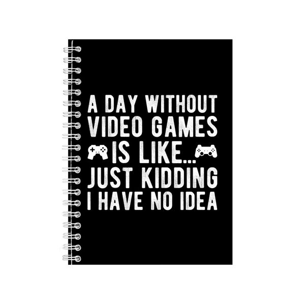 Video Games Wire Bound Notebook Gift Idea Writing Books A4 Notepad
