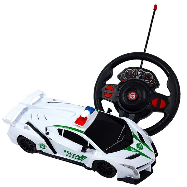 Remote Control Car - R/C Police Supercar Set - Toys for Boys