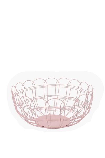 Metal Fruit Bowl Pink And Blue