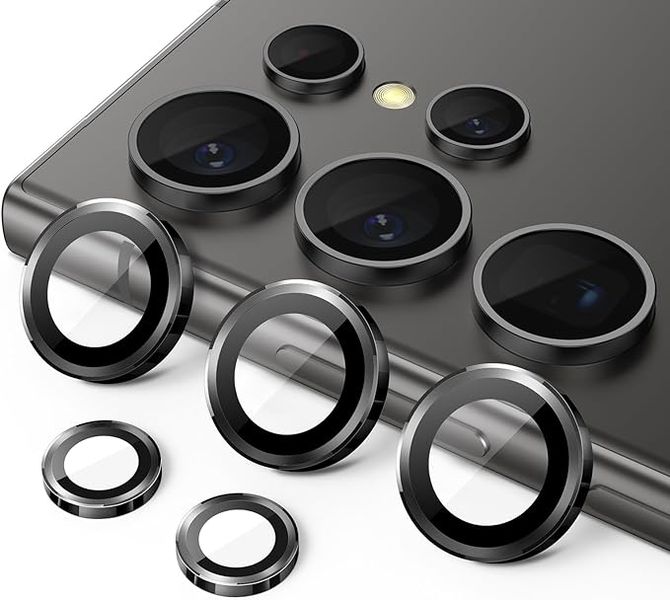 Camera Lens Protector Compatible With Samsung Galaxy S24 Ultra Black