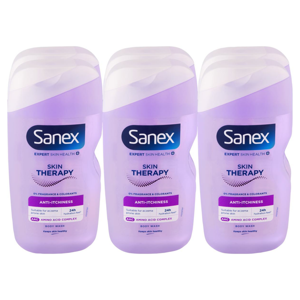Sanex Expert Skin Health + Skin Therapy Anti-Itchiness Shower Gel 6 x 450ml