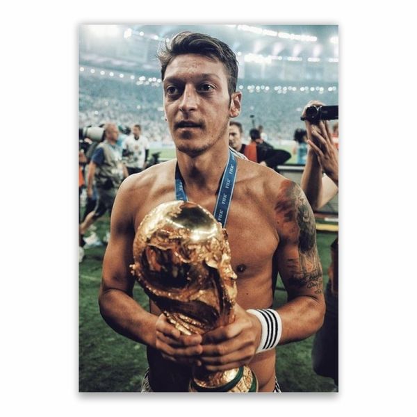 Mesut Ozil World Cup Trophy Poster - A1