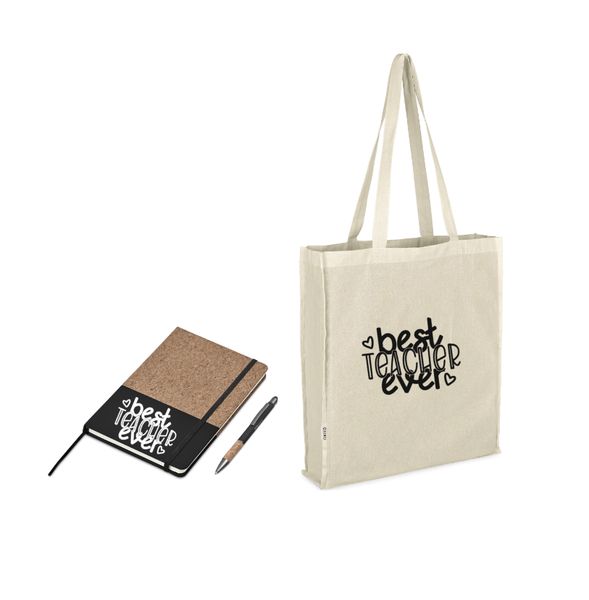 teacher notebook/bag set 3pc - Best teacher ever