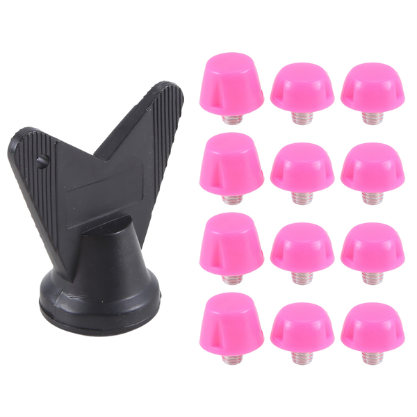 12Pcs Football Shoe Spikes M5 Threading Screw 7mm 10mm pink