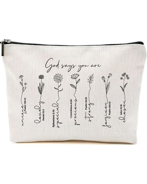 Inspirational Bible Verse Cosmetic Tool Storage Bag
