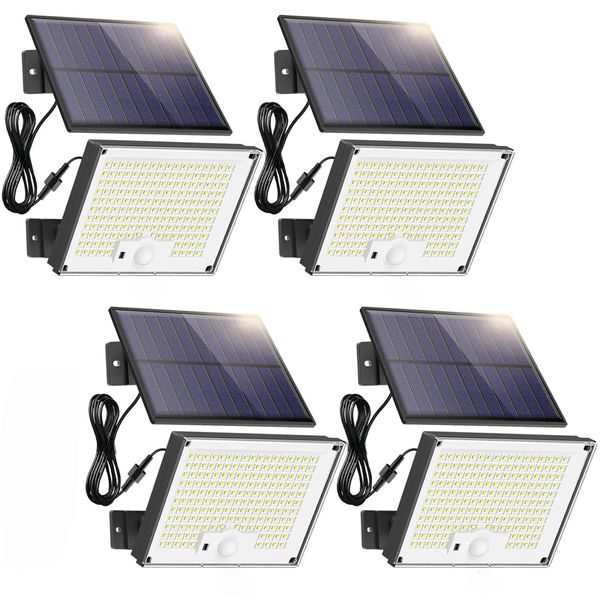 TTBD 172 LED Split Solar Security Flood Light - 4 Pack