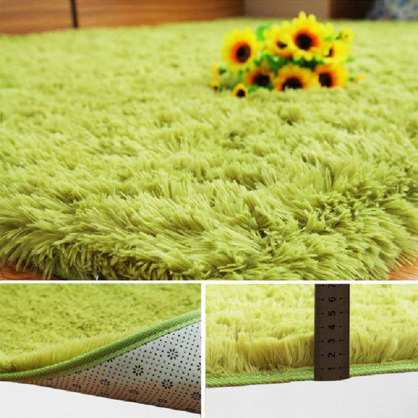 Excellent Fluffy Comfortable Carpet for Home &amp; Offices - Green