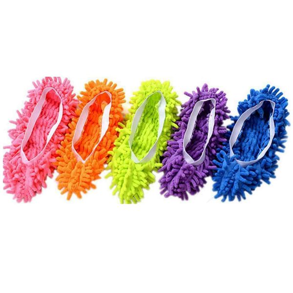Home Multifunction Floor Dust Cleaning Slippers 5 Set