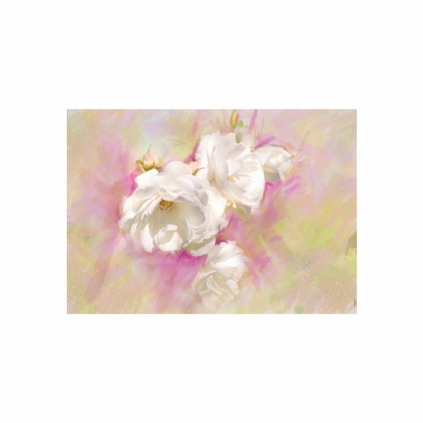 White Roses Painting - A1 Poster