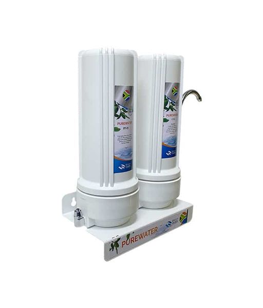 PureWater 2-Stage Countertop Water Filter | for Safe Drinking Water