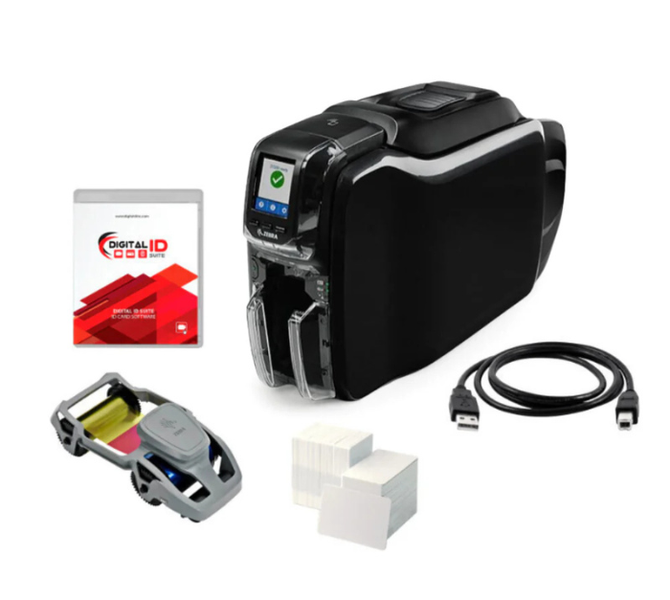 Zebra ZC350 Single-Sided ID Card Printer - Full Bundle Kit
