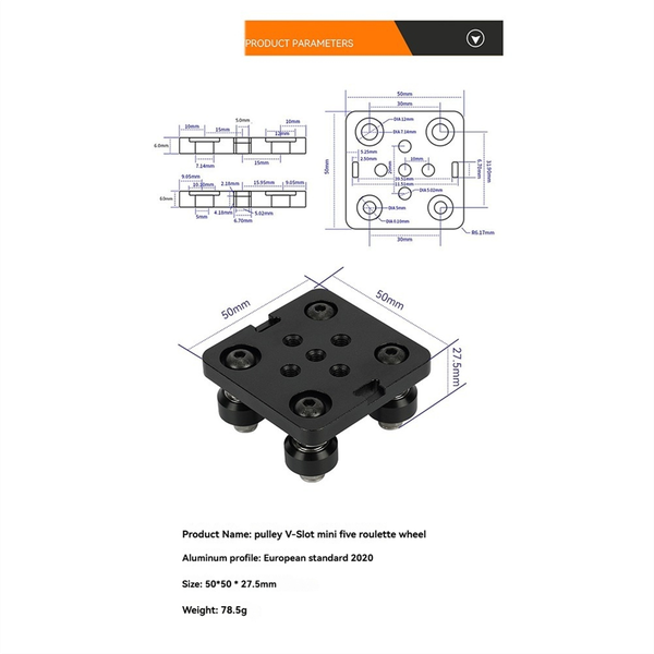 V-Slot Gantry Plate Set 2020 Aluminum Profiles For 3D Printer Parts