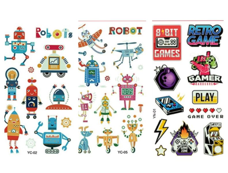 Kids Tattoos Luminous Range - Robot Dance