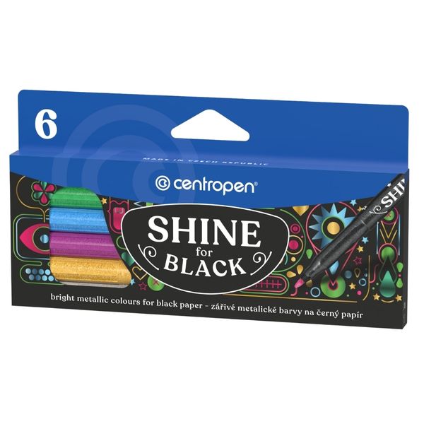 Centropen Shine4Black Metallic Markers