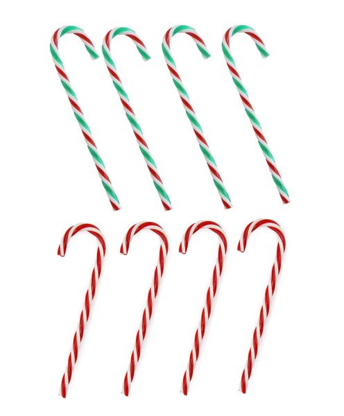 Christmas Party Hanging Decorations Plastic Candy Canes 8pc