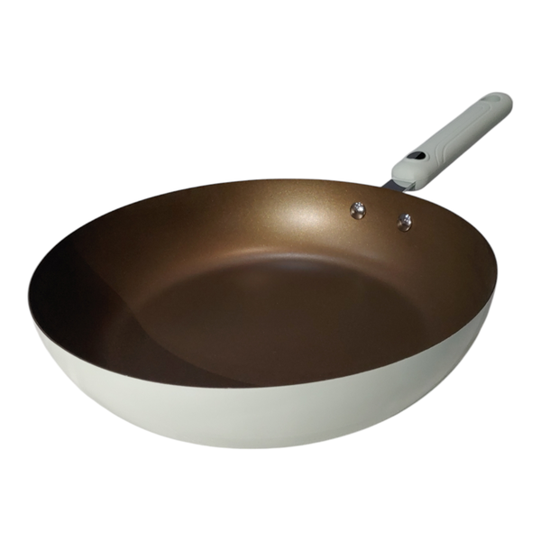 Frying Pan 28cm Grip Handle Wok Uncoated Cookware Induction Base
