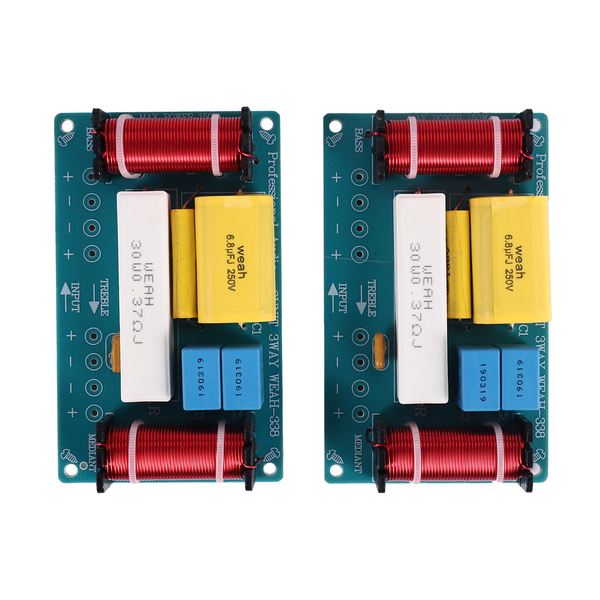 2Pcs WEAH-338 3 Way Audio Frequency Filter for 8Inch Speaker DIY