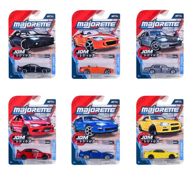 Majorette JDM Legends Premium Cars 6 + 1 Assorted, Blind Pack