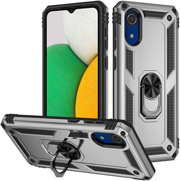 Armor Case for Samsung - A03 - Silver &amp; Black