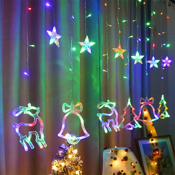 Curtain Lights with Christmas Decoration 138 LEDs 3.5M-Colorful