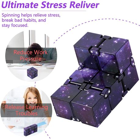 Infinity Fidget Cube Toy Purple Galaxy Space Buy Online In South Africa Takealot Com