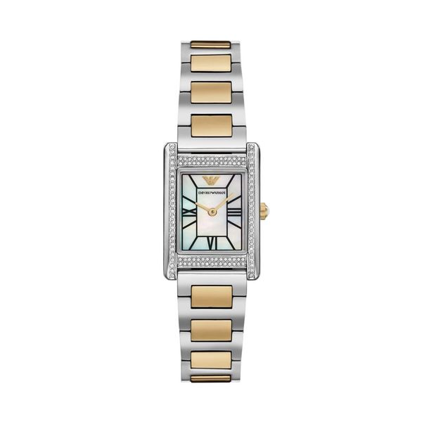 Emporio Armani Womens Silver Stainless Steel Strap Watch-AR11642