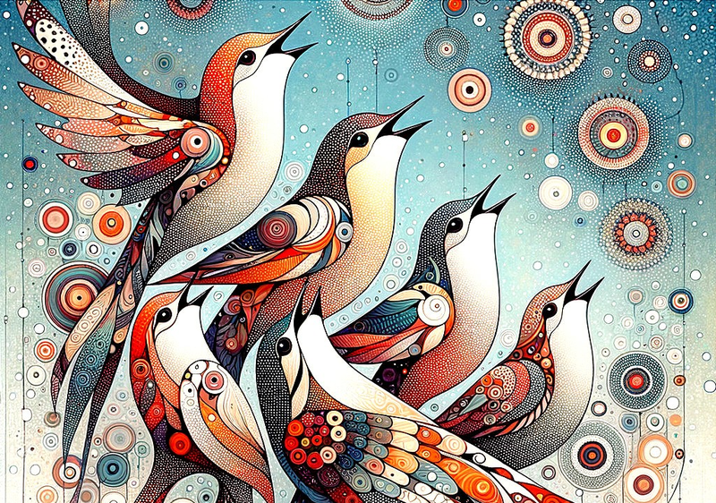 Canvas Wall Art Home Decor - Birdsong