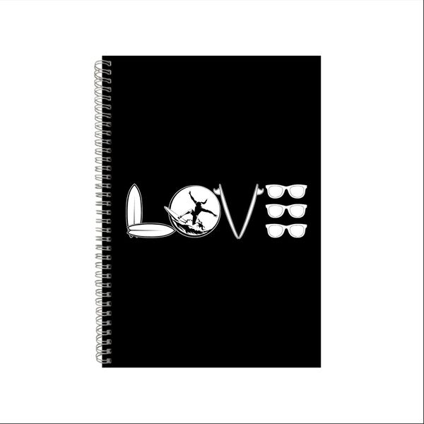 Surfing Love Notebook Gift Idea A4 Notepad Pad 60