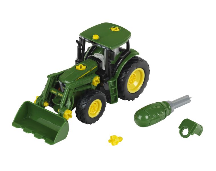 Klein Toys John Deere Tractor With Frontloader - 24.5cm Long)