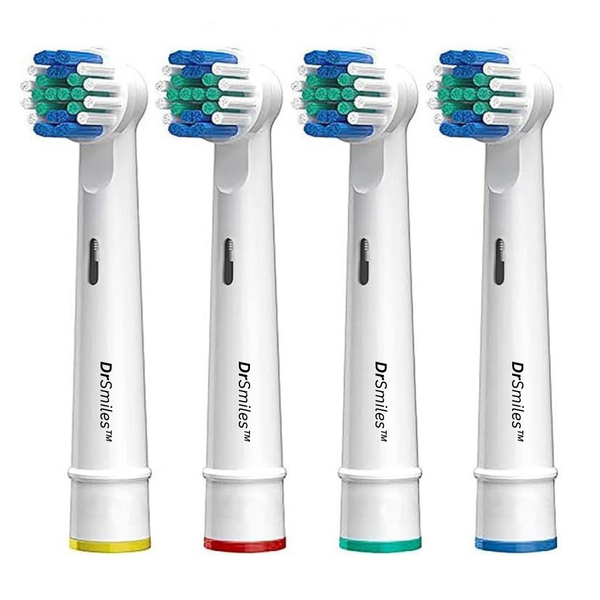 DrSmiles Replacement Heads for Oral-B Electric Toothbrush - 4 Pack - SB-17A